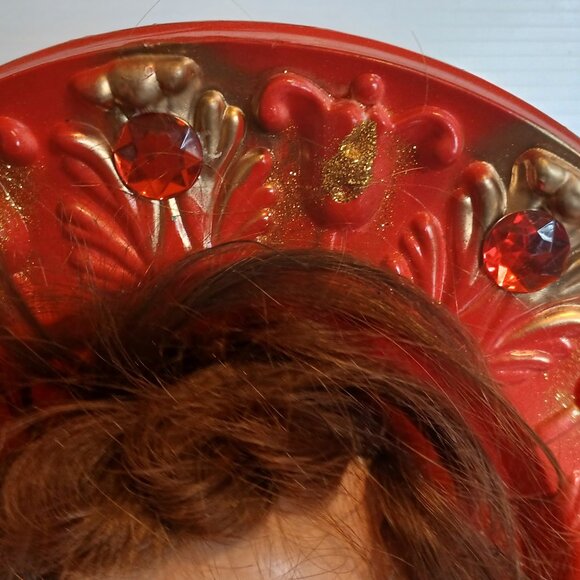 OOAK Vintage Mounted Doll Head, Creepy Doll Head, Doll Head Art, Mixed Media - Picture 4 of 11